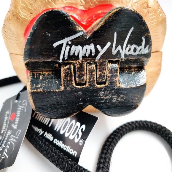 Timmy Woods Santa Dog Yorkie Limited Edition Miniaudiere Bag - Picture 9 of 10